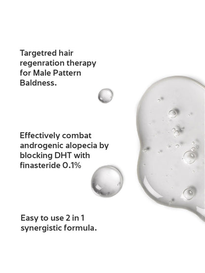 Hair regeneration therapy product with text on a white background